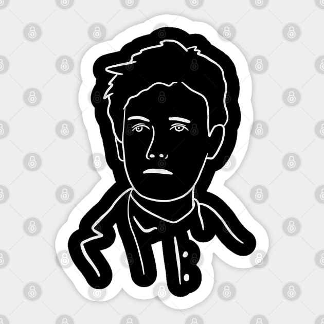 Young Rimbaud Sticker by isstgeschichte